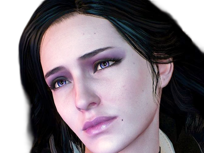 yennefer de vengerberg yen yenna magicienne the witcher jeux femme cheveux-noirs yeux-violets