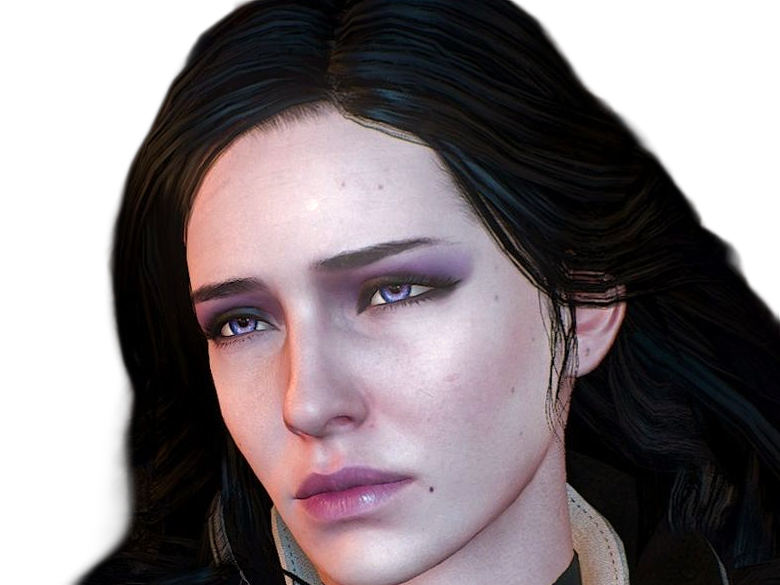 yennefer de vengerberg yen yenna magicienne the witcher jeux femme cheveux-noirs yeux-violets