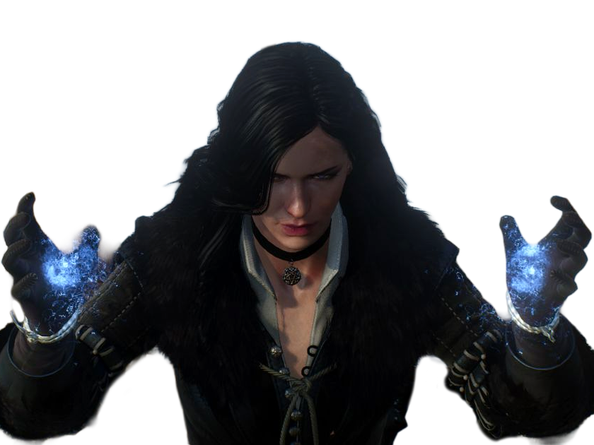 yennefer de vengerberg yen yenna magicienne the witcher jeux femme cheveux-noirs yeux-violets