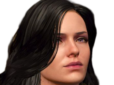 yennefer de vengerberg yen yenna magicienne the witcher jeux femme cheveux-noirs yeux-violets