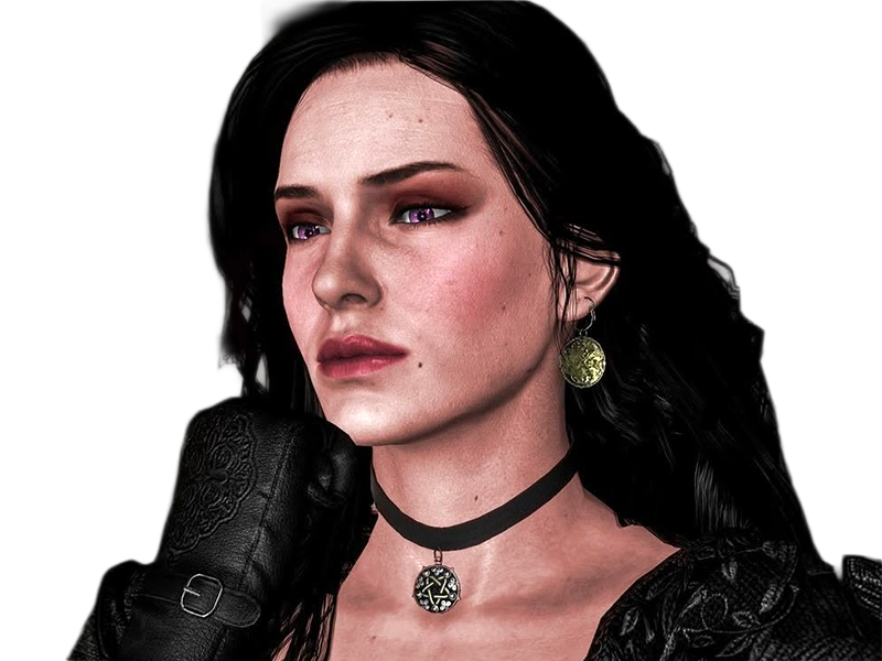 yennefer de vengerberg yen yenna magicienne the witcher jeux femme cheveux-noirs yeux-violets