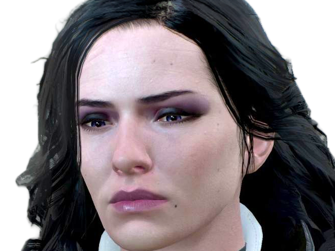 yennefer de vengerberg yen yenna magicienne the witcher jeux femme cheveux-noirs yeux-violets
