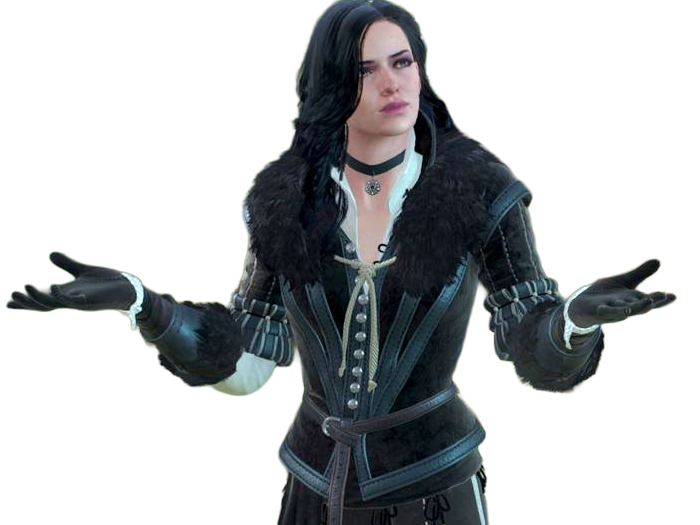 yennefer de vengerberg yen yenna magicienne the witcher jeux femme cheveux-noirs yeux-violets