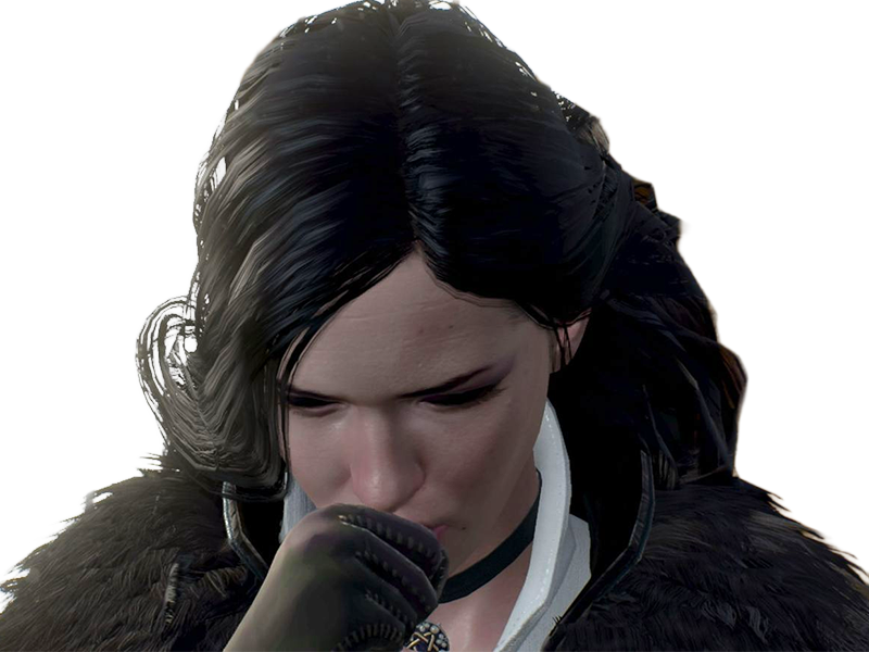 yennefer de vengerberg yen yenna magicienne the witcher jeux femme cheveux-noirs yeux-violets