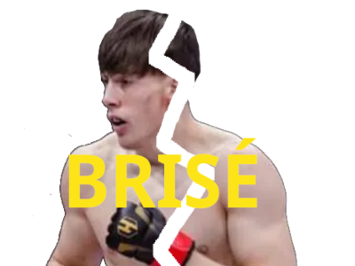 paul dena brise brisure anzor anzored termine finito humilie mma menton fragile terminado danse