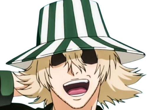 urahara kisuke bleach blond chapeau fic bloop
