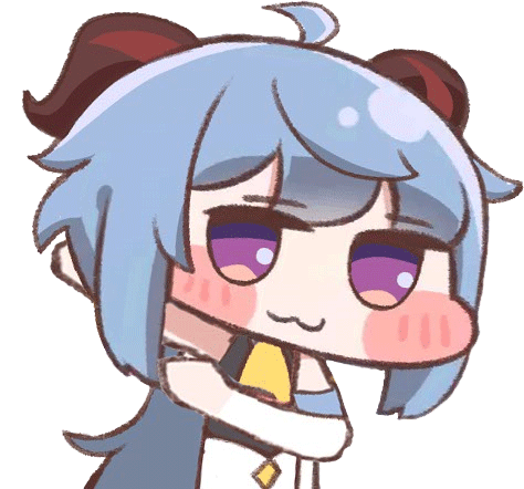 genshin impact ganyu chibi gif
