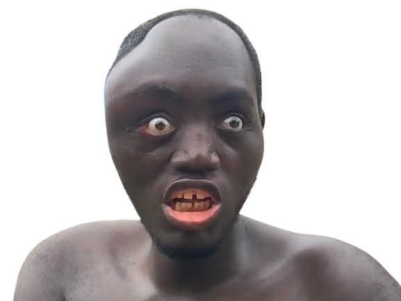 noir deforme debile africain yeux triso mongole moche ayaaaaa