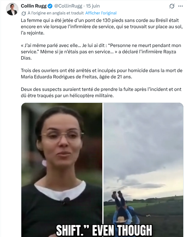 bresil saut a elastique pont deces femme meuf fille
