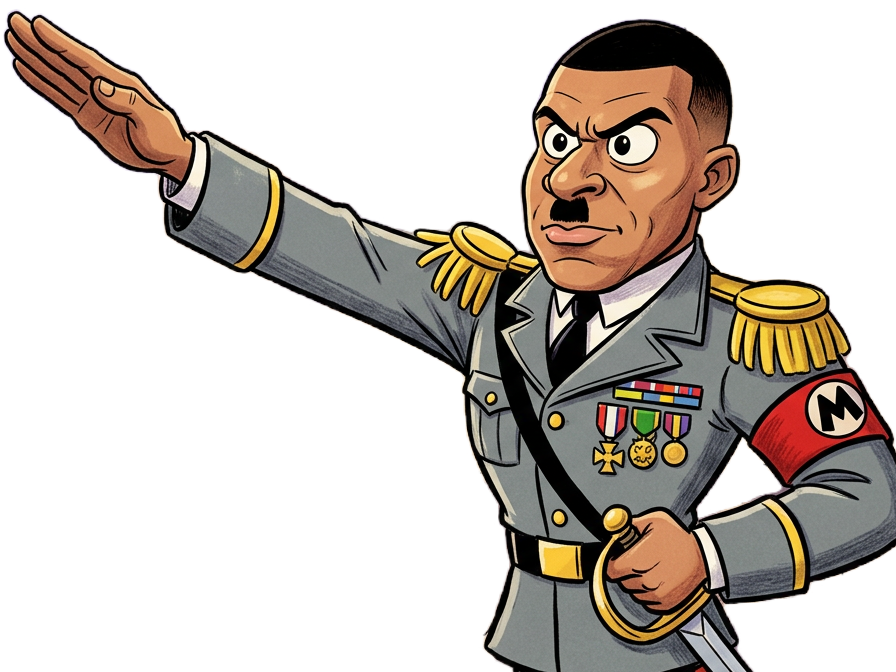 foot football coupe monde euro mobutu mbappe dictateur salut romain moustache
