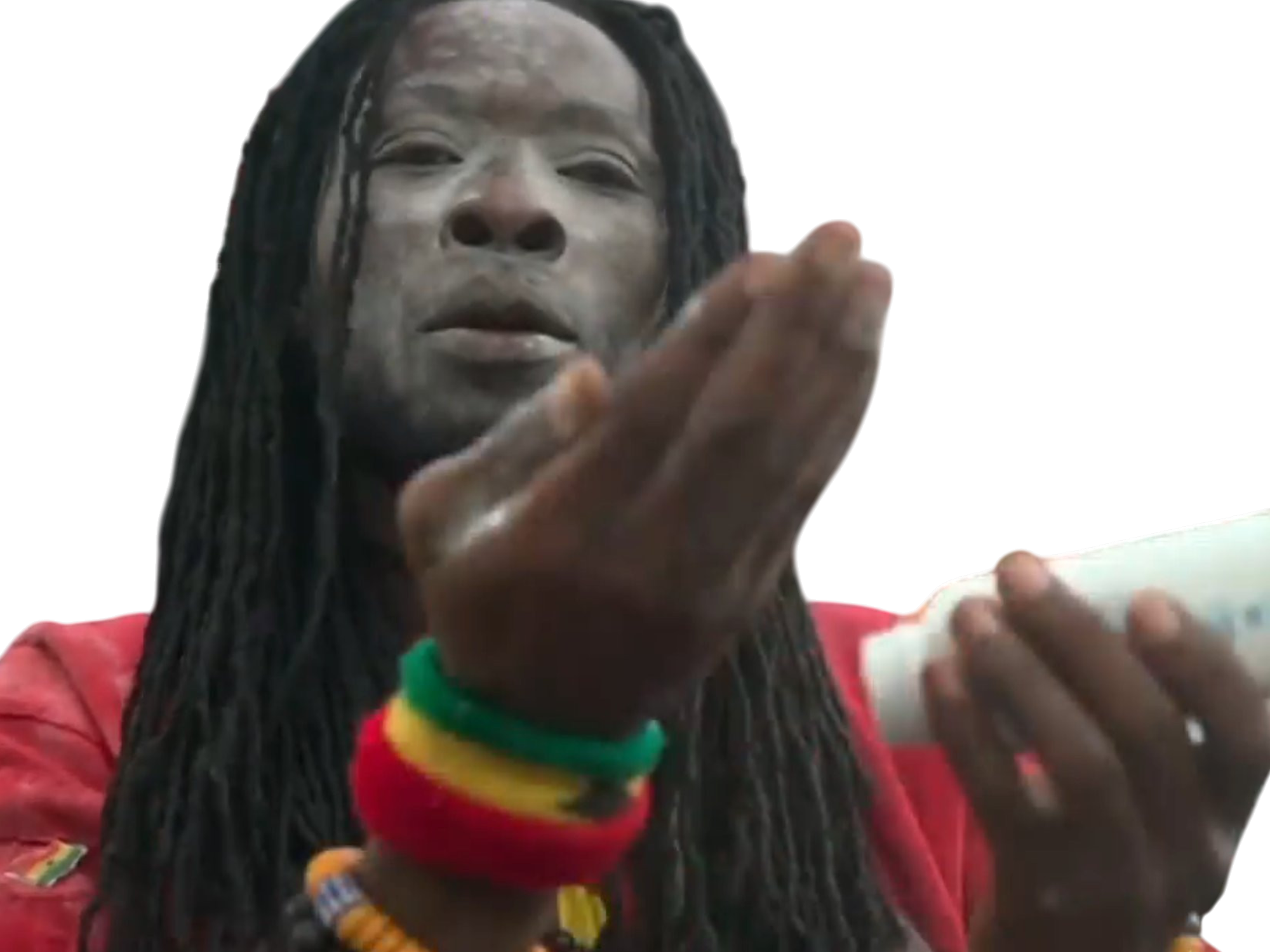 ghana panama supporter ghaneen maraboutage poudre de perlimpinpin souffle fumee