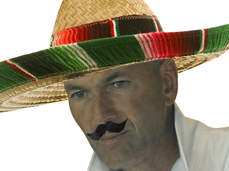zinedine zidane coupe du monde foot football brise deception choque mexique mexicain sombrero moustache
