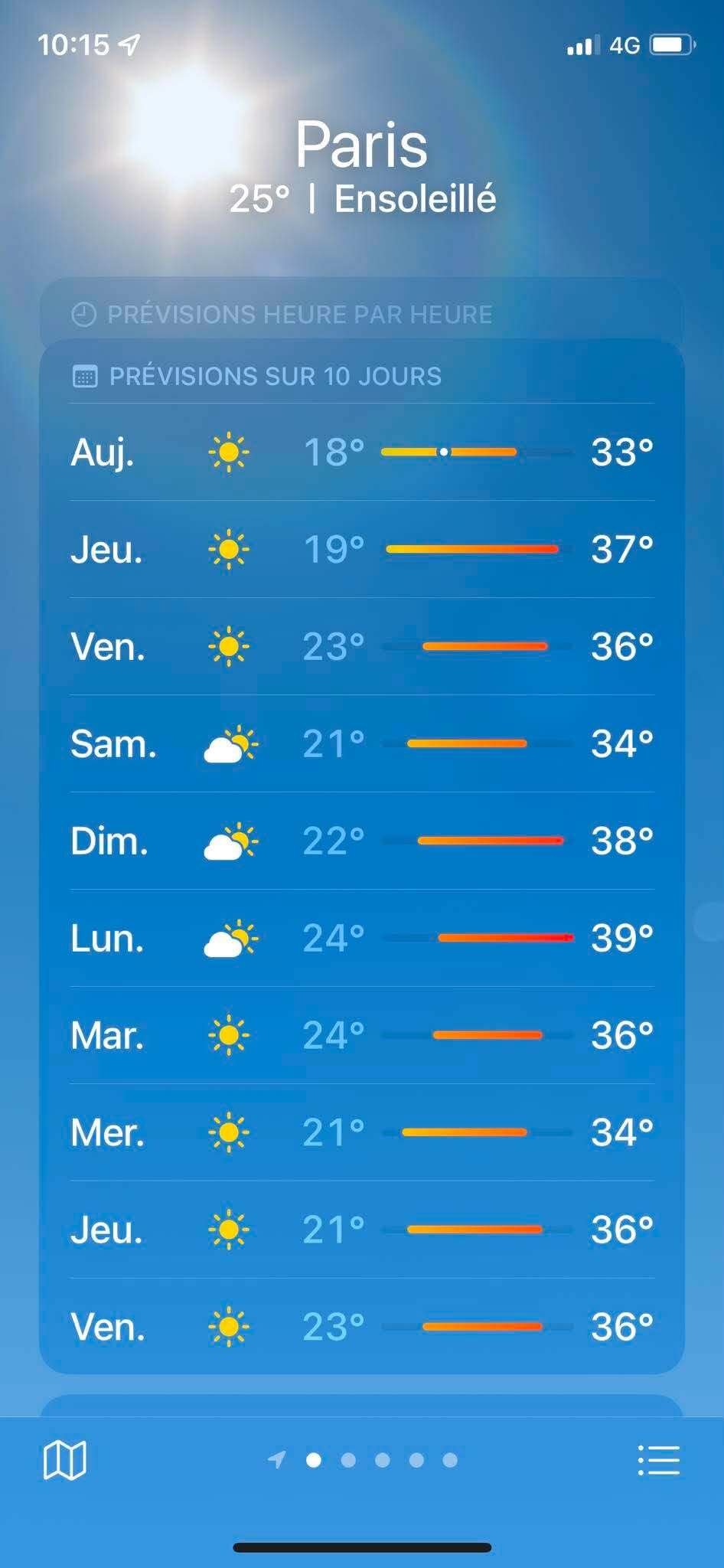 canicule paris 2026 chaleur soleil chaud enfer bruler brule rayon sun ykk 40 degres