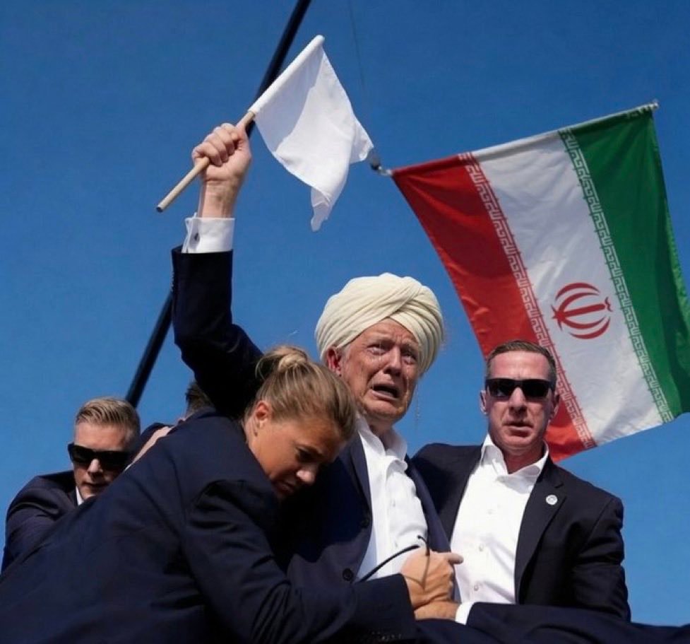 trump surrender iran redition drapeau