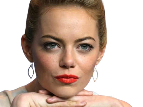 emma emily jean stone actrice americaine blonde yeux verts femme cheveux attaches croods annee 2013