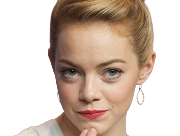 emma emily jean stone actrice americaine blonde yeux verts femme cheveux attaches croods annee 2013