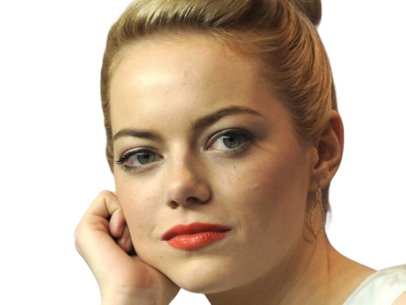 emma emily jean stone actrice americaine blonde yeux verts femme cheveux attaches croods annee 2013