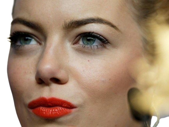 emma emily jean stone actrice americaine blonde yeux verts femme cheveux attaches croods annee 2013