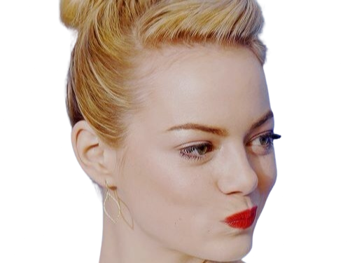 emma emily jean stone actrice americaine blonde yeux verts femme cheveux attaches croods annee 2013