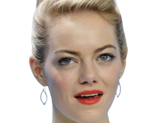 emma emily jean stone actrice americaine blonde yeux verts femme cheveux attaches croods annee 2013