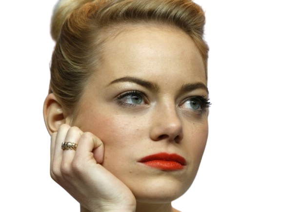 emma emily jean stone actrice americaine blonde yeux verts femme cheveux attaches croods annee 2013