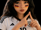 lisa-allemagne-supporter-foot-coupe-blackpink-femme