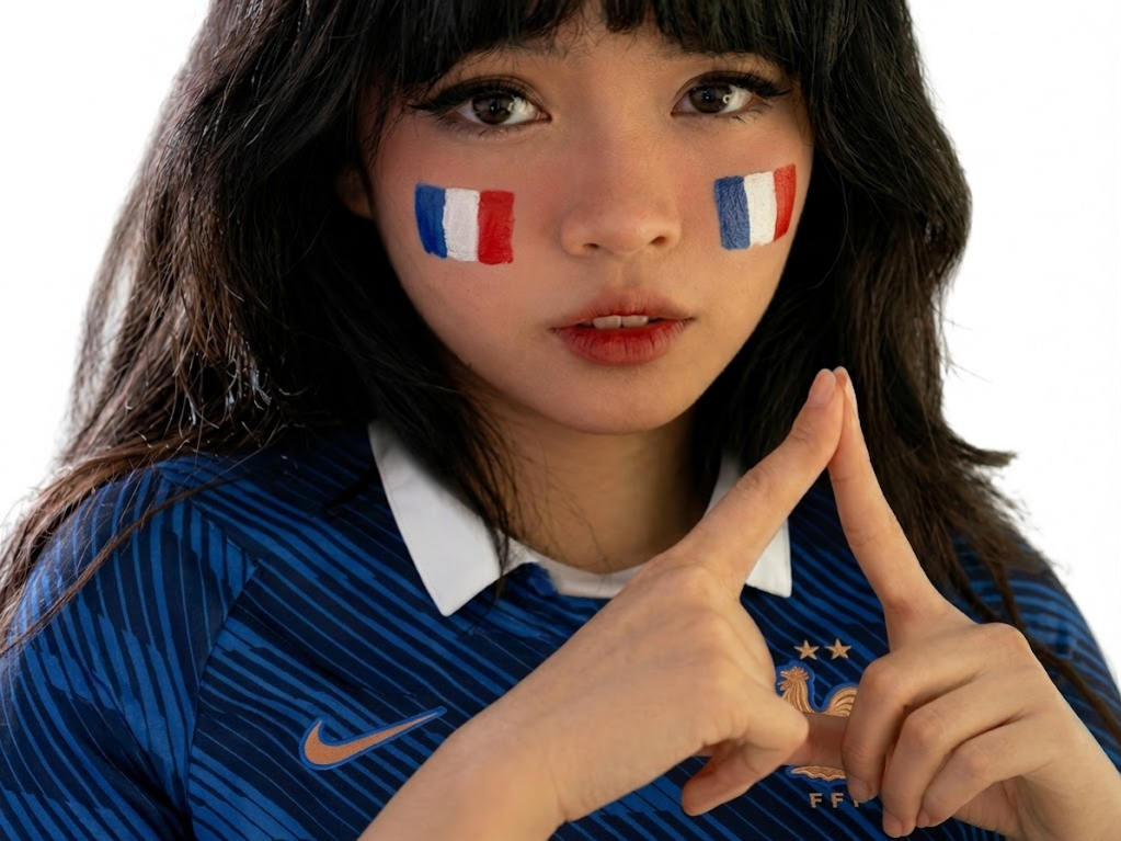 maillot coupe monde foot football yzabel japonnaise emo cute manga kikoojap asiatique lisa france supportrice