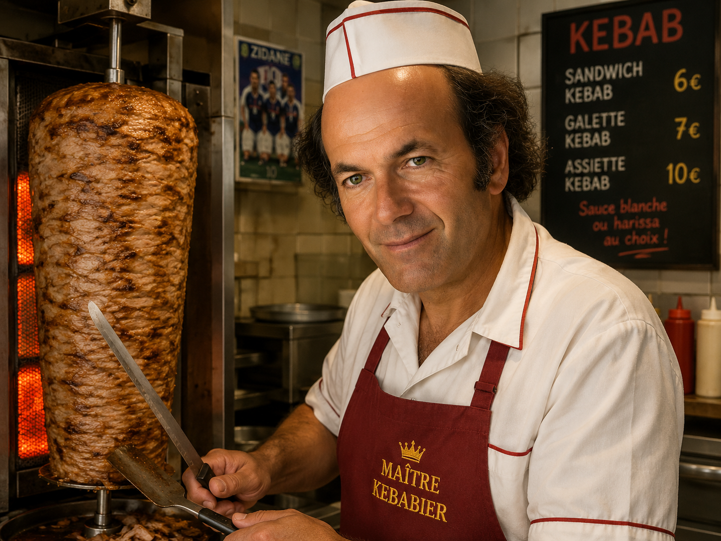 zizou zidane broche cimer kebab turc chef