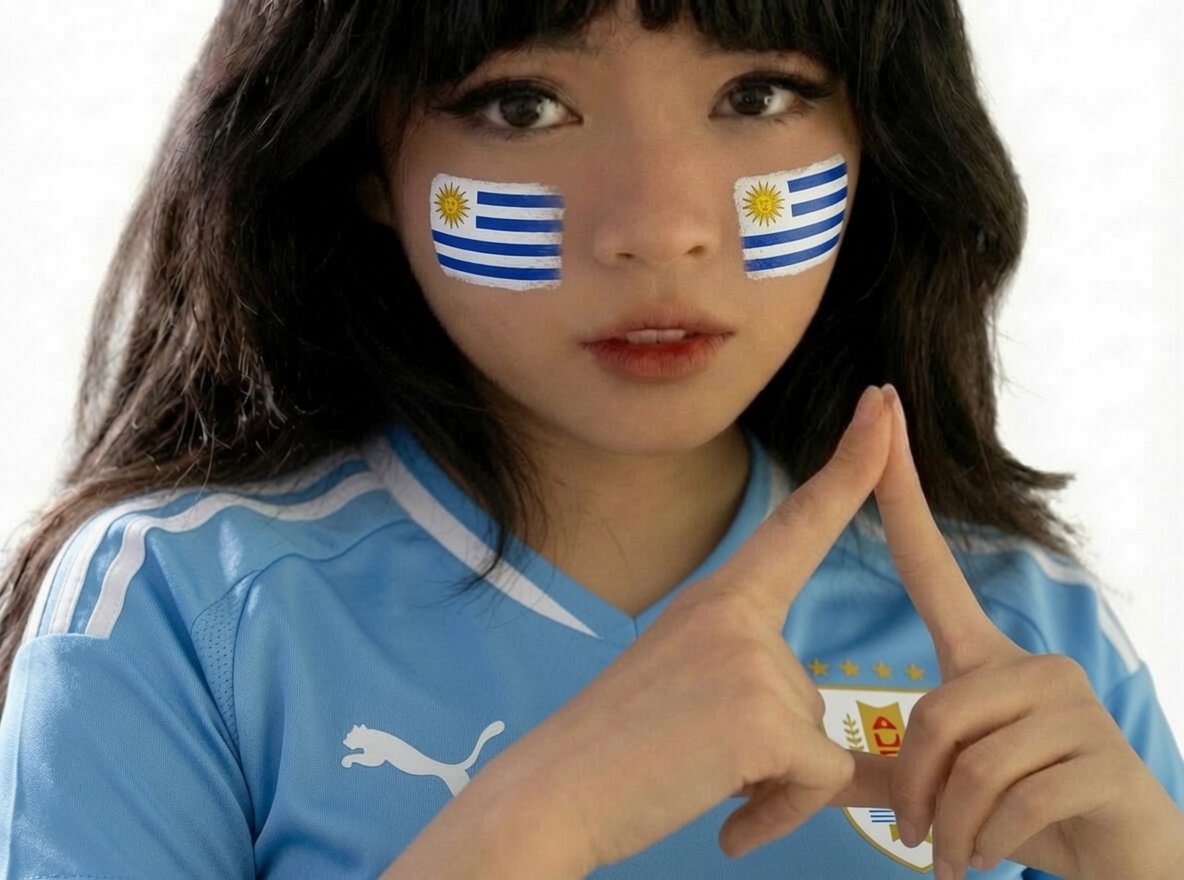 supporter football coupe monde japonaise coreenne uruguay