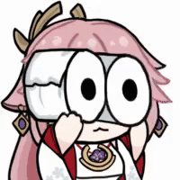 yae miko papier toilette gif genshin impact