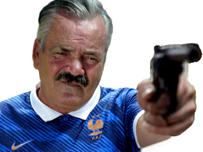 avoue chantage dit vise risitas flingue menace pistolet edf cdm 2026 foot football maillot france