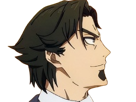 gori-suido-tokyo-24th-ward-anime-homme-cheveux-verts-yeux-verts