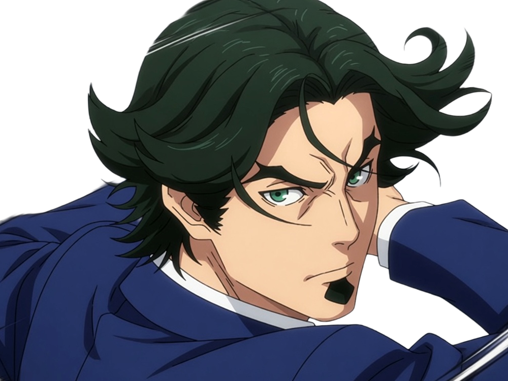 gori suido tokyo 24th ward anime homme cheveux-verts yeux-verts