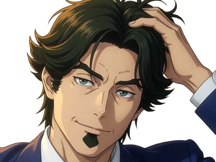 gori suido tokyo 24th ward anime homme cheveux-verts yeux-verts