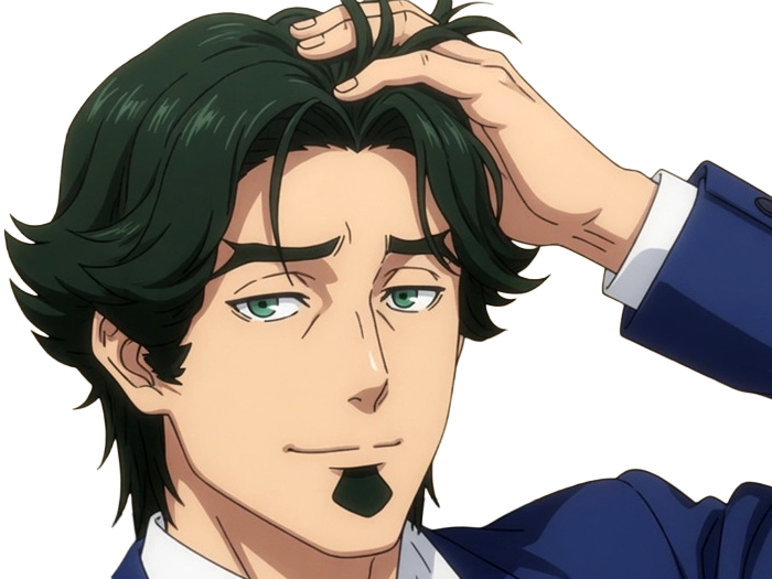 gori suido tokyo 24th ward anime homme cheveux-verts yeux-verts