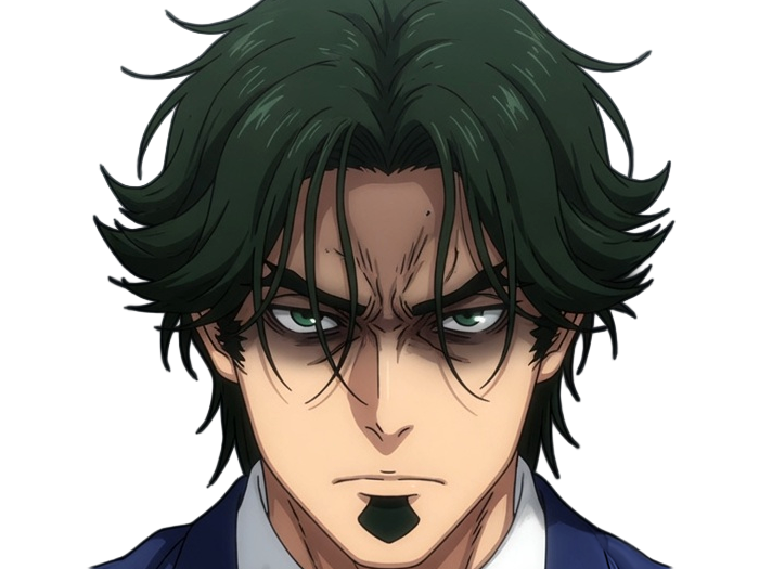 gori suido tokyo 24th ward anime homme cheveux-verts yeux-verts