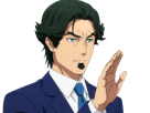 gori-suido-tokyo-24th-ward-anime-homme-cheveux-verts-yeux-verts