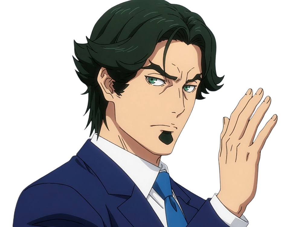 gori suido tokyo 24th ward anime homme cheveux-verts yeux-verts