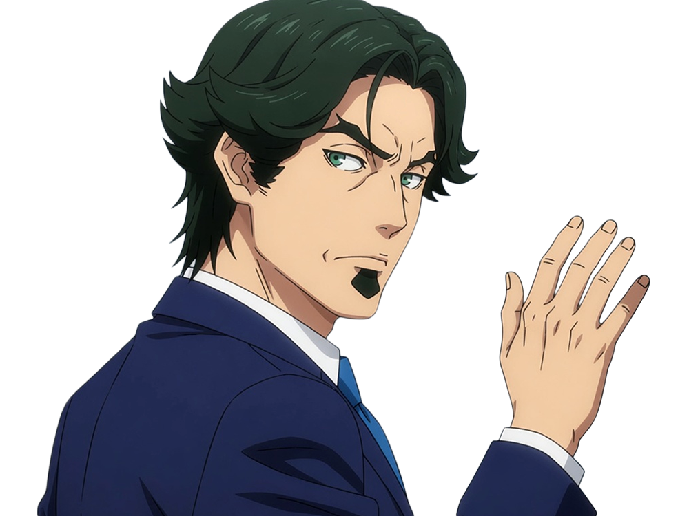 gori suido tokyo 24th ward anime homme cheveux-verts yeux-verts