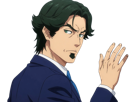 gori-suido-tokyo-24th-ward-anime-homme-cheveux-verts-yeux-verts