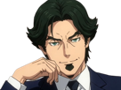 gori-suido-tokyo-24th-ward-anime-homme-cheveux-verts-yeux-verts