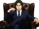 gori-suido-tokyo-24th-ward-anime-homme-cheveux-verts-yeux-verts