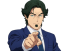gori-suido-tokyo-24th-ward-anime-homme-cheveux-verts-yeux-verts