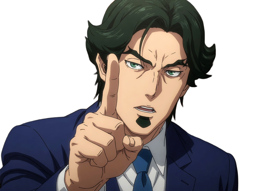 gori suido tokyo 24th ward anime homme cheveux-verts yeux-verts