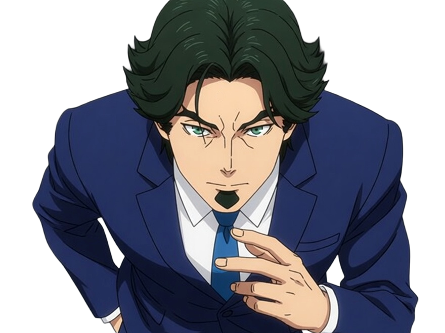gori suido tokyo 24th ward anime homme cheveux-verts yeux-verts