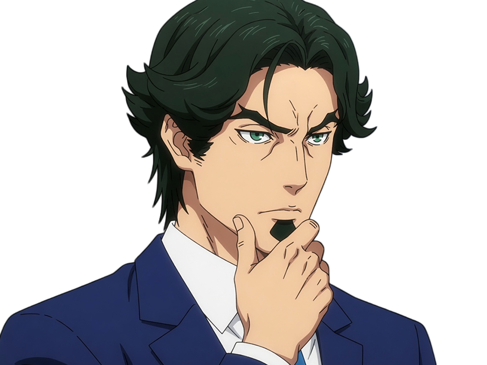 gori suido tokyo 24th ward anime homme cheveux-verts yeux-verts