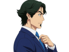gori-suido-tokyo-24th-ward-anime-homme-cheveux-verts-yeux-verts