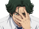 gori-suido-tokyo-24th-ward-anime-homme-cheveux-verts-yeux-verts