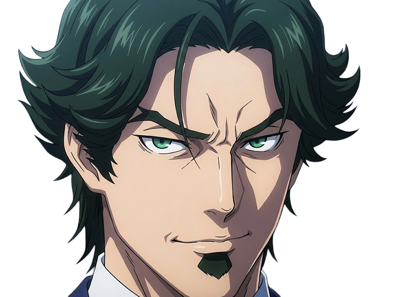 gori suido tokyo 24th ward anime homme cheveux-verts yeux-verts