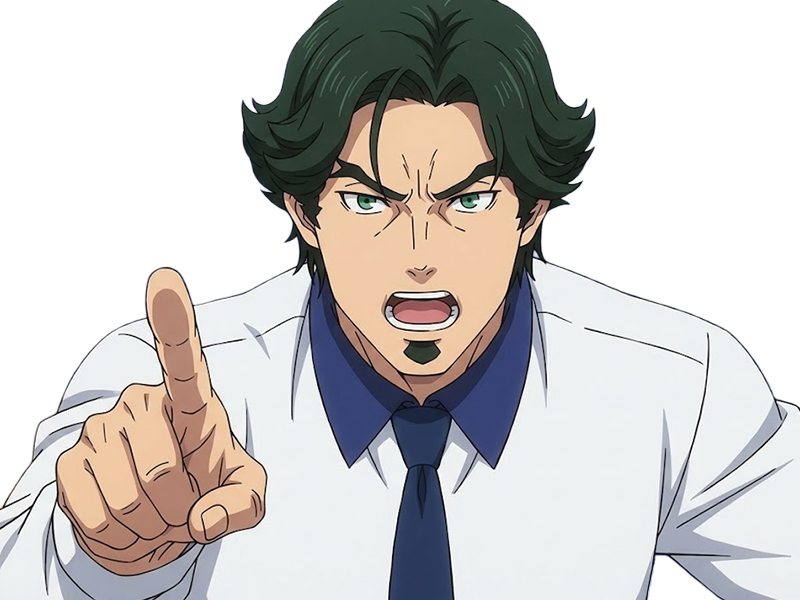 gori suido tokyo 24th ward anime homme cheveux-verts yeux-verts